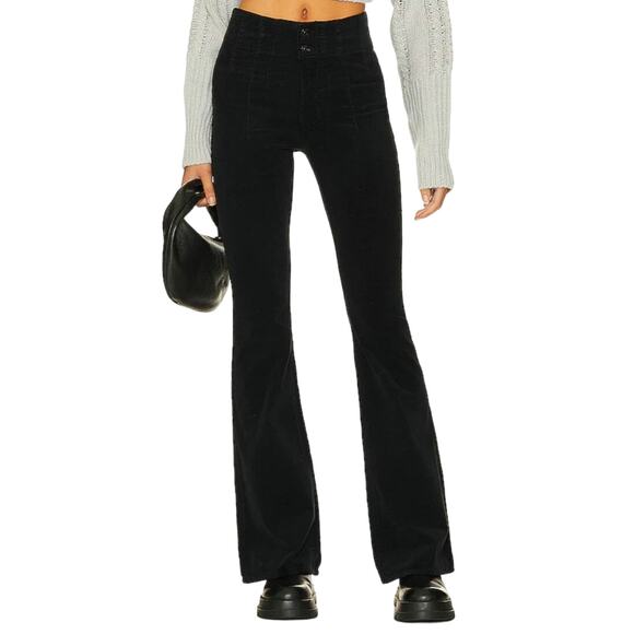 We The Free Pants - We The Free Corduroy Flare Pants Womens 25 Black Bohemian Coquette Whimsigoth